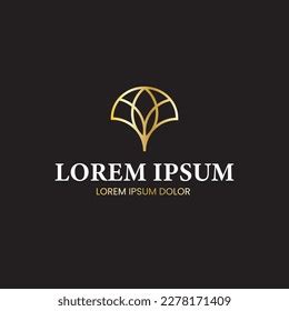 Luxury Gold Line Logo Design Simple Stock Vector (Royalty Free ...