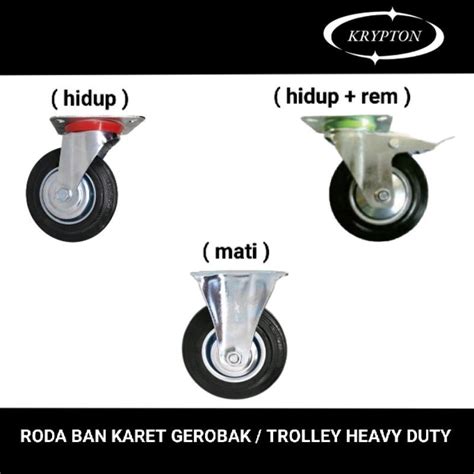 Jual Roda Ban Karet Troly Gerobak Mm Shopee Indonesia