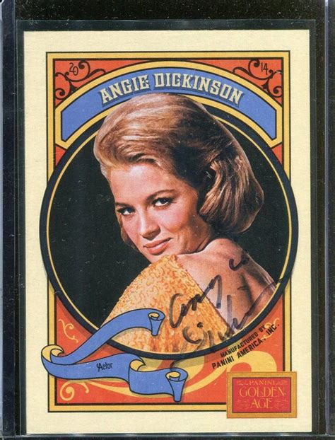 Angie Dickinson Actress Signed Panini Golden Age Card Authentic Autograph Auto 2069323580