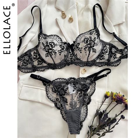 Ellolace Fancy Lingerie Lace Embroidery Fairy Seamless Tulle Underwear