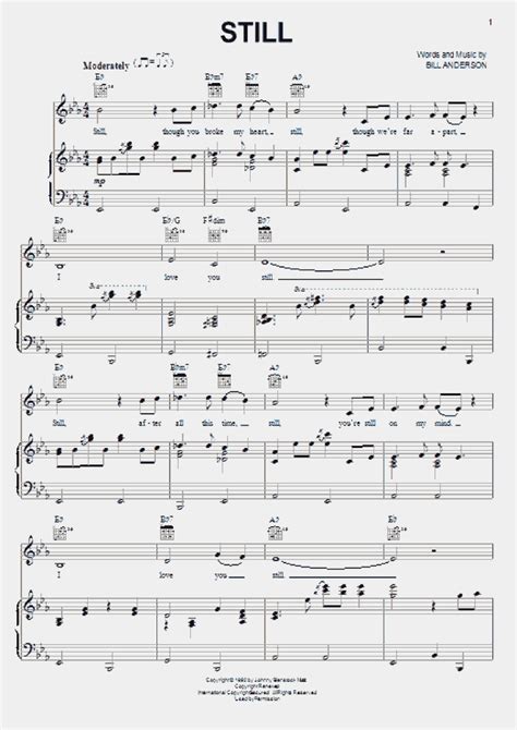 Still Piano Sheet Music Onlinepianist