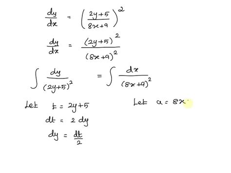 Solved Solve The Given Differential Equation By Separation Of