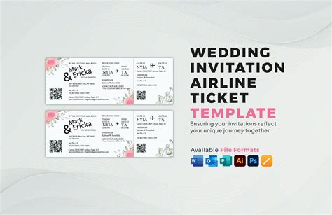 Airline Ticket Templates In Word Free Plane Ticket Template Printable