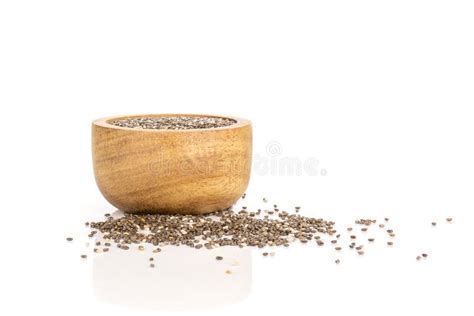 Fresh Mottled Chia Seeds Isolated On White Stock Photo Image Of Grain