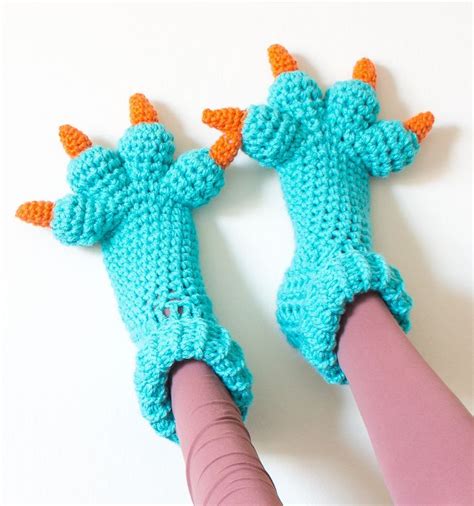 Cozy and Cute Crochet Monster Feet Slippers