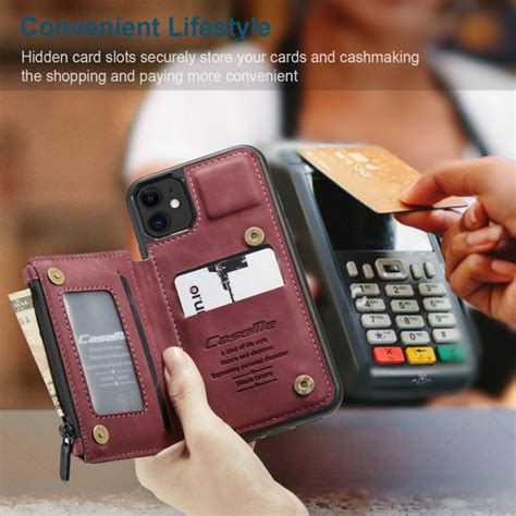 Slim Zipper Wallet Back Case For iPhone 11 to 15 series – Onetify