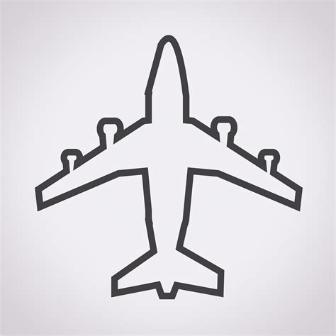 Plane Icon symbol sign 644401 Vector Art at Vecteezy