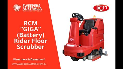 RCM GIGA Battery Rider Floor Scrubber From Sweepers Australia YouTube