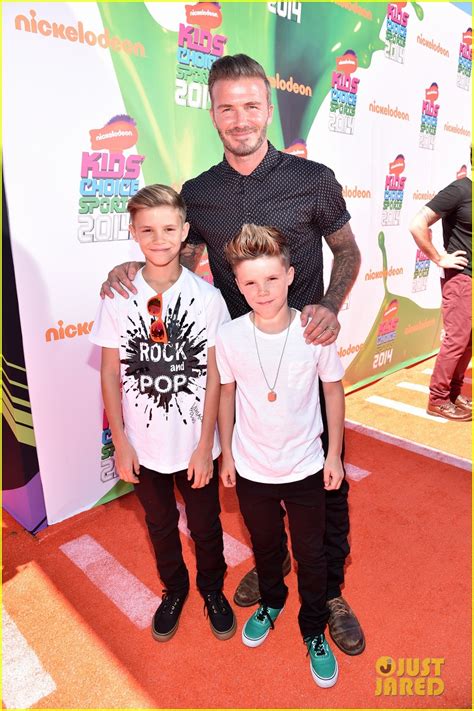 David Beckham Takes His Boys to Nickelodeon Kids' Choice Sports Awards ...