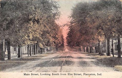 Pierceton Indiana Main Street Scene Historic Bldgs Antique Postcard ...