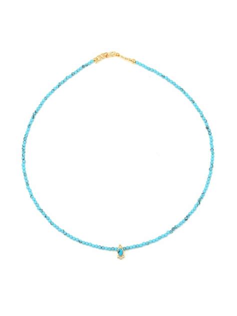 Collier Ras De Cou Bindi Turquoise Antoinette Luj Paris