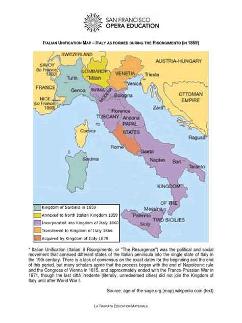 Italian Unification Map | PDF