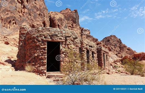 A Cabin At The Valley Of Fire State Park Stock Image Image Of