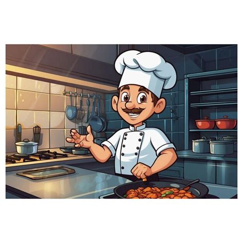 Premium Photo | Animated cartoon vector design image of a chef wearing ...