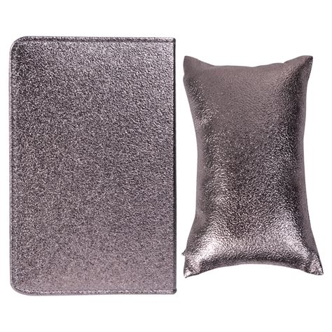 2pcs PU Leather Nail Hand Rest Pad And Cushion Foldable Hand Arm Rest