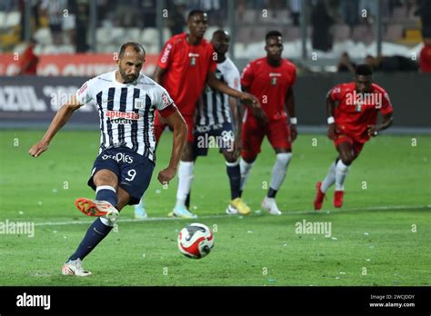 Lima Peru 15th Jan 2024 Hernan Barcos Of Alianza Lima Scores Goal