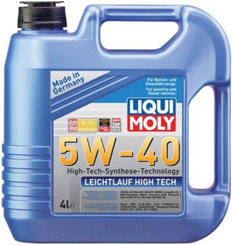 Моторное масло Liqui Moly Leichtlauf High Tech 5W 40 4 л 2595 фото