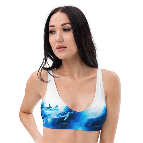 Bikini Top Ocean X Art Fusion Collection By Janina Rossiter Sea Turtle