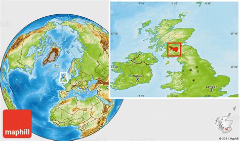 Physical Location Map of South Lanarkshire