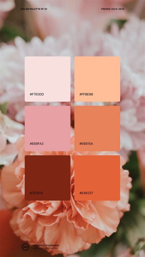 2024 Color Trends Peach Fuzz Palettes Color Palette Design Color