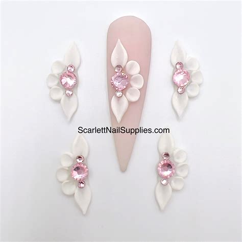 3d Acrylic Flower Nails Handmade Of Acrylic Powder And Easy To Apply