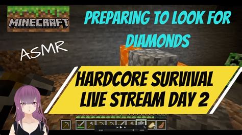 2 Minecraft ASMR Whispered Gaming Stream HARDCORE SURVIVAL YouTube