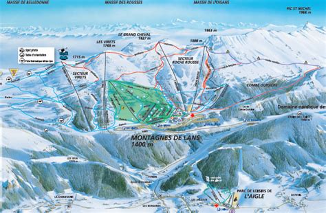 Plan Pistes Lans En Vercors Domaine Skiable Lans En Vercors