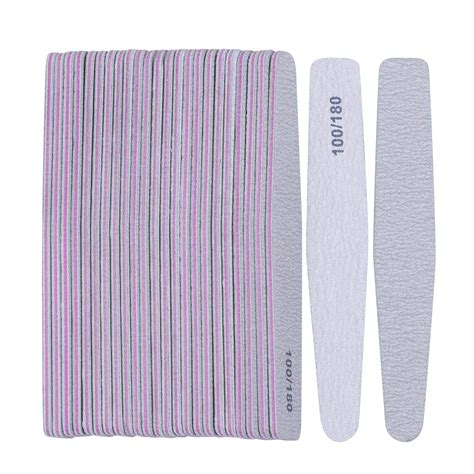 Buy 25 Count Nail Files For Acrylic Nails 100180 Grit Reusable