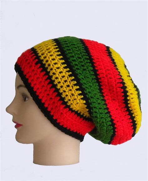 Rasta Hat Dread Tam Dreadlock Hat Big Slouchy Beanie Etsy Slouchy