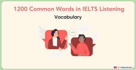 Common Words In Ielts Listening To Boost Vocabulary