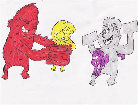 L Ementals Ronnie Anne And Sid Vs Hank And Hawk By Bry Guy 1996 On Deviantart