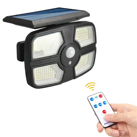 Lampa Solara Cu Senzor De Miscare Telecomanda Lumina Led Acumulator