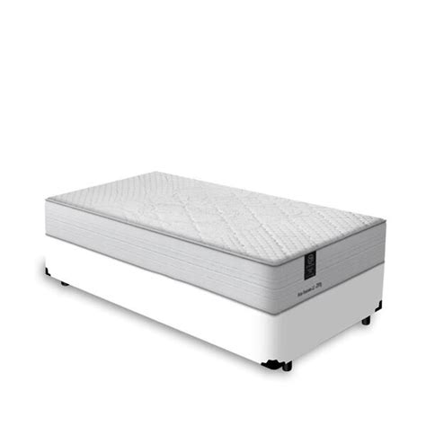 Cama Box Solteiro King Branca Colchão De Molas Ensacadas Lucas Home