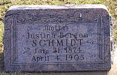 Justina Bergen Schmidt 1874 1905 Mémorial Find a Grave