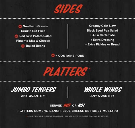 Hattie B's Hot Chicken Memphis, TN Menu (Updated: August 2024)