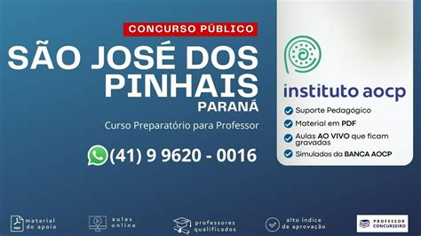 Análise de Edital de São José dos Pinhais PR Concurso Público para