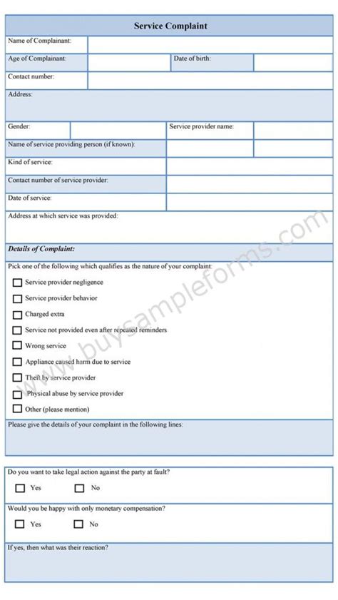 18 Complaint Forms Online Complaint Form Templates In Ms Word