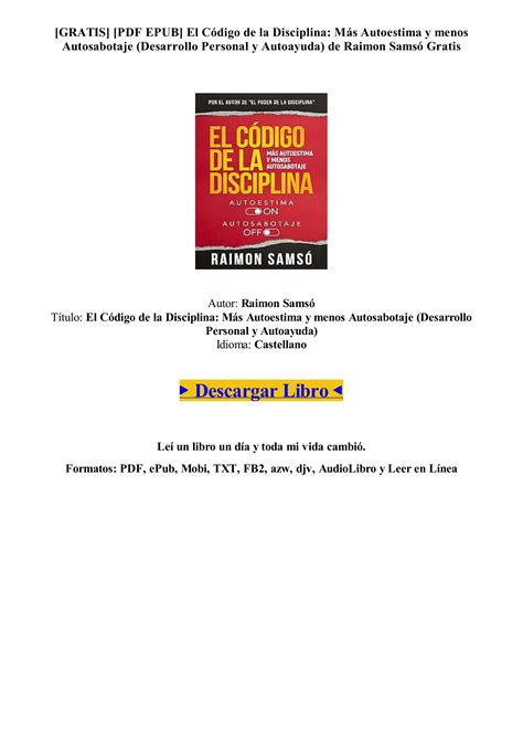 Libro EPUB PDF El Código de la Disciplina de Raimon Samsó azw