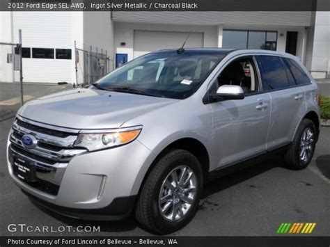 Ingot Silver Metallic 2012 Ford Edge Sel Awd Charcoal Black