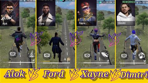 Alok Vs Ford Vs Xayne Vs Dimtri Hp Ability Test Free Firegarena