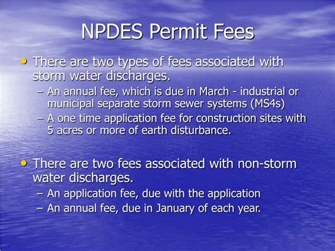 Ppt Npdes Permit Application And Annual Fees Powerpoint Presentation