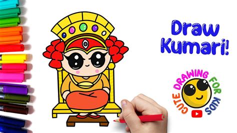 How To Draw Kumari Living Goddess Simple And Easy To Follow