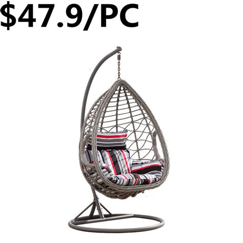 Wholesale Indoor Outdoor Black Rattan Adult Hanging Egg Swing Chair China Swing Chair And