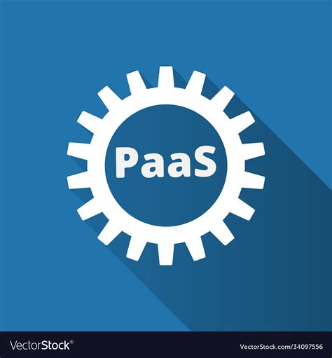 Platform As A Service Paas Technology Icon Logo Vector Image