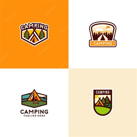 Premium Vector | Camp logo collection