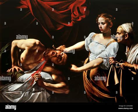 Judith Beheading Holofernes-Caravaggio (c.1598-9 Stock Photo - Alamy