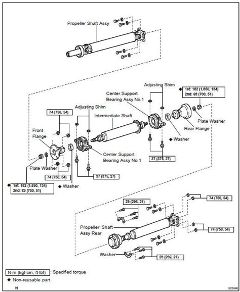 Toyota Highlander Service Manual Drive Shaft Propeller Shaft Axle