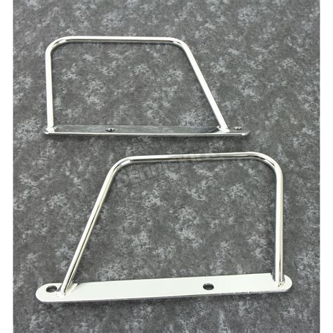 Drag Specialties Chrome Saddlebag Support Brackets Plate Mount DS