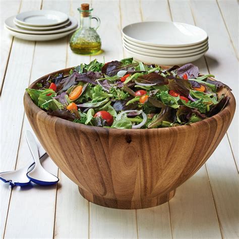 16 Acacia Wood Salad Bowl