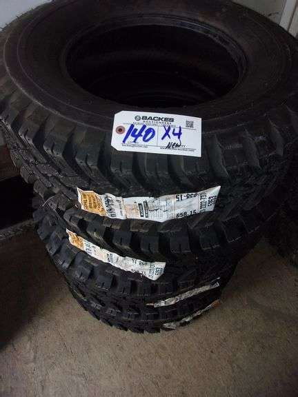 Times 4 New H78 15 Lt Tires Backes Commercial Auctioneers